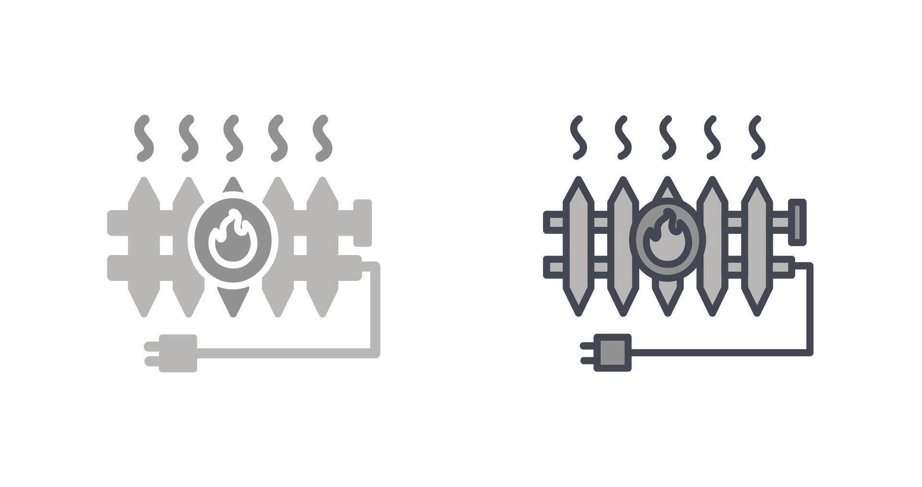 design de ícone de radiador de calor vetor