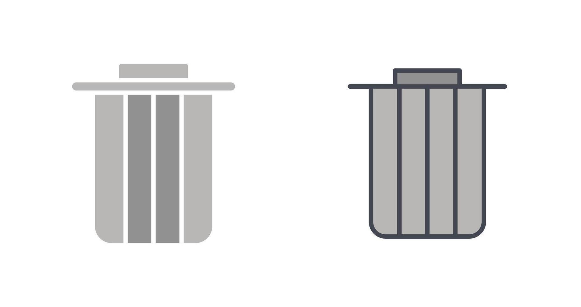 design de ícone de caixote do lixo vetor