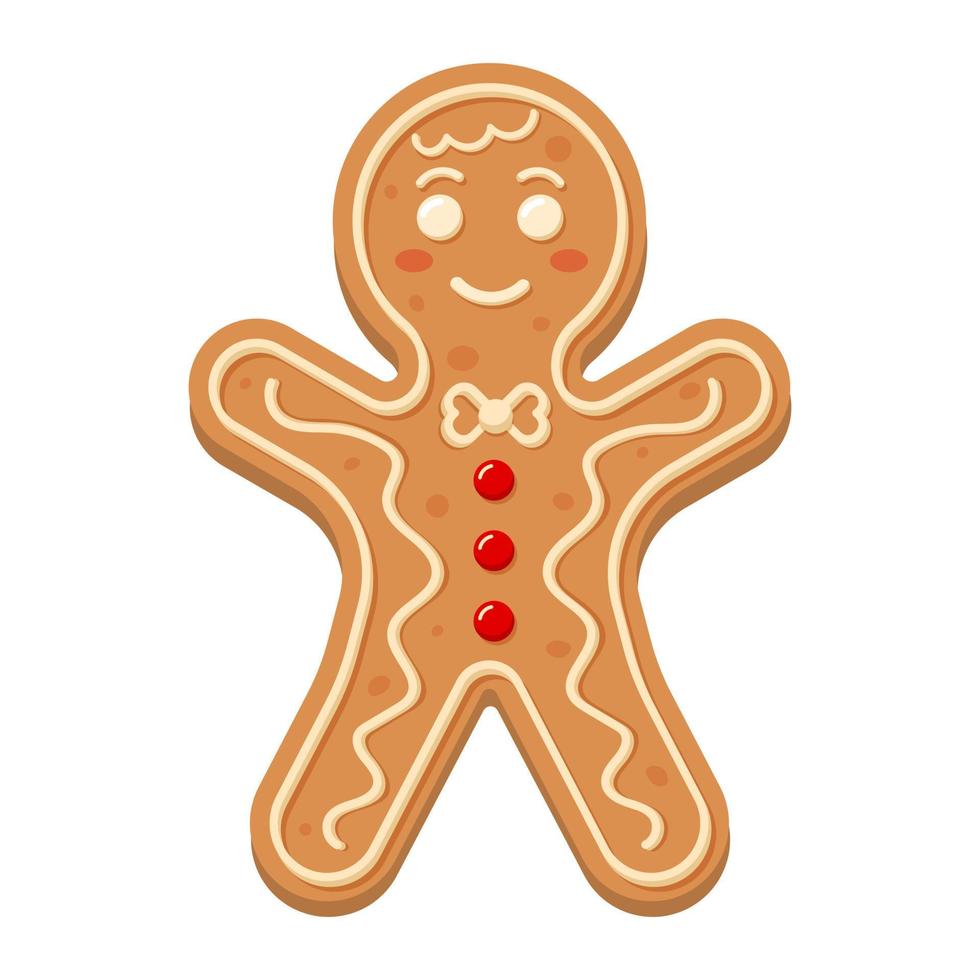 homem-biscoito. ícone de natal. vetor