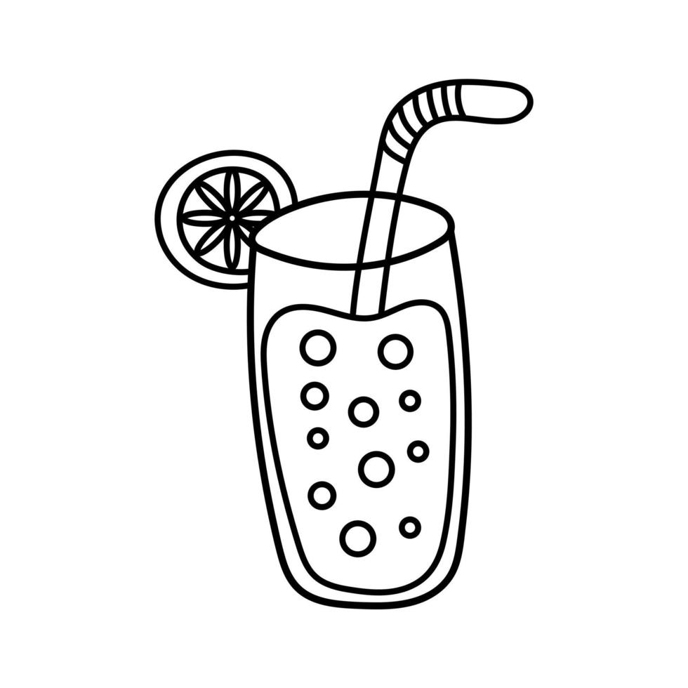 doodle cocktail desenhado à mão. vetor