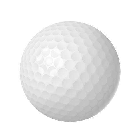 bola de golfe sobre branco vetor