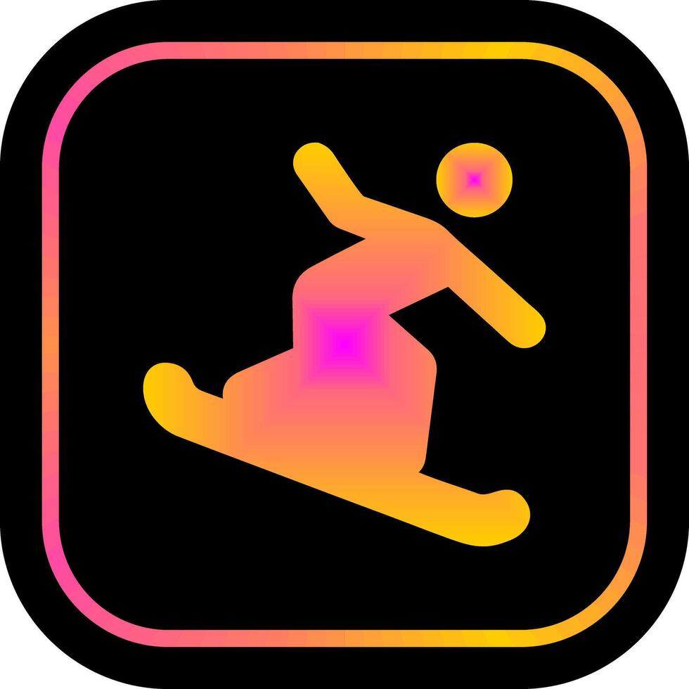 design de ícone de snowboard vetor