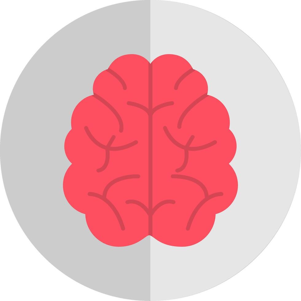 cérebro plano escala ícone vetor