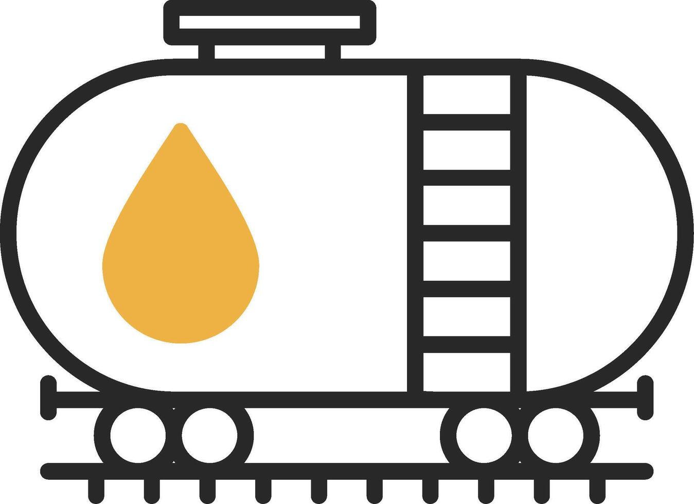 óleo tanque esfolado preenchidas ícone vetor