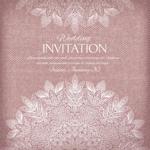 Prata ornamentais convite e cores pastel vetor