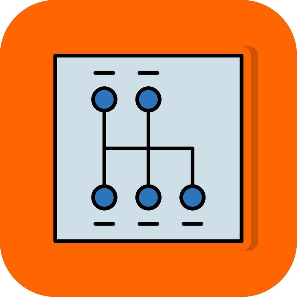 mudança preenchidas laranja fundo ícone vetor