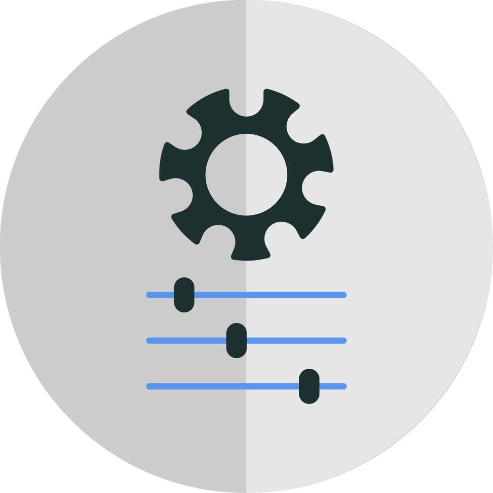 engrenagem plano escala ícone vetor