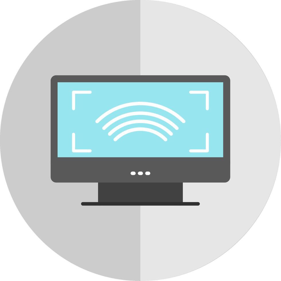 inteligente televisão plano escala ícone vetor