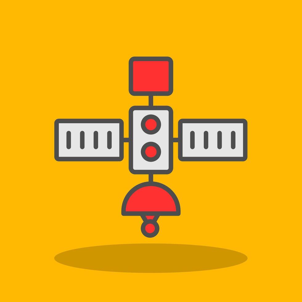 satélite preenchidas sombra ícone vetor