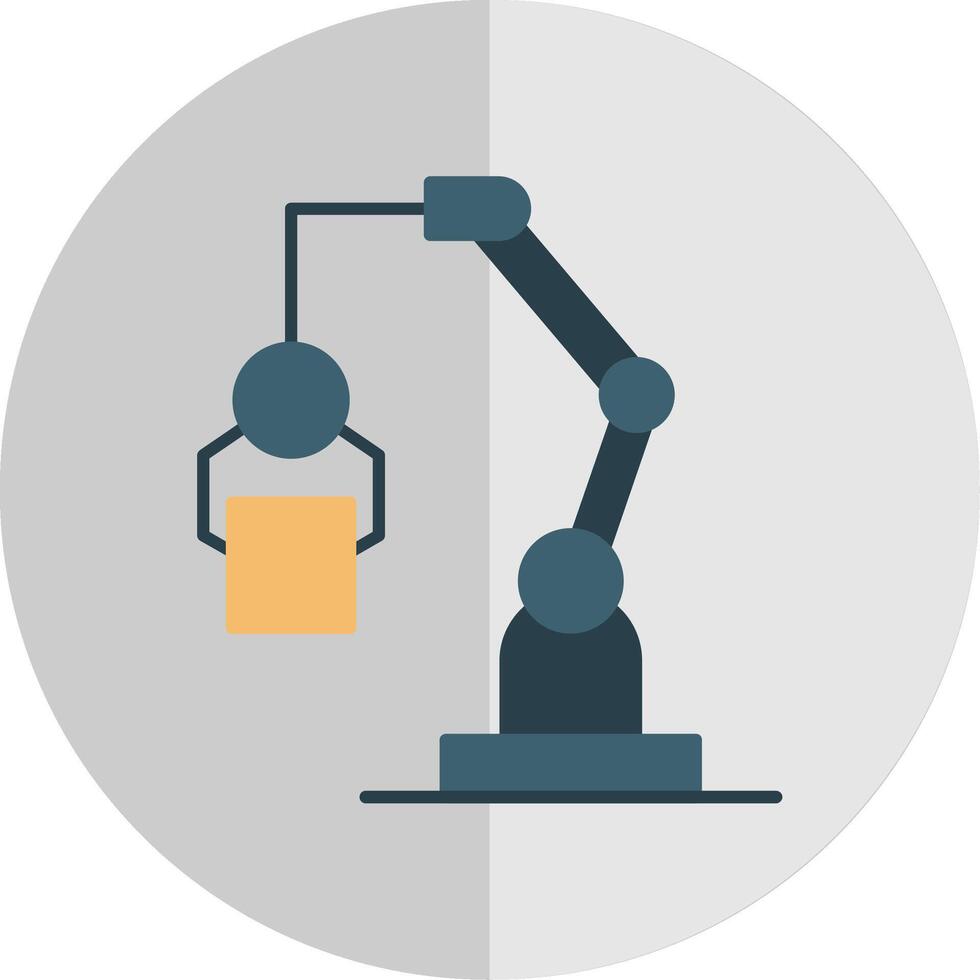 robótico máquina plano escala ícone vetor