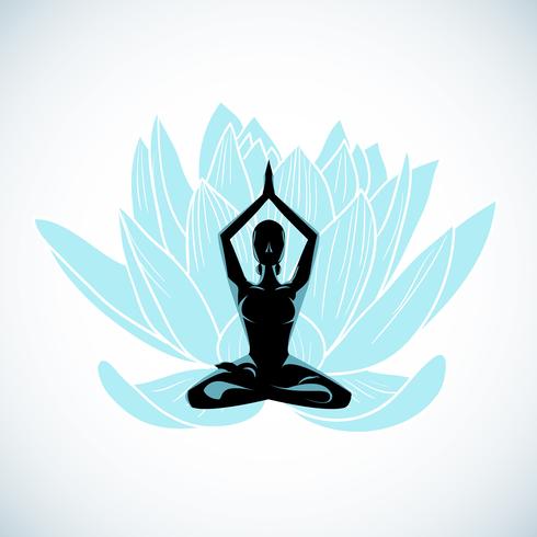 meditação yoga vetor