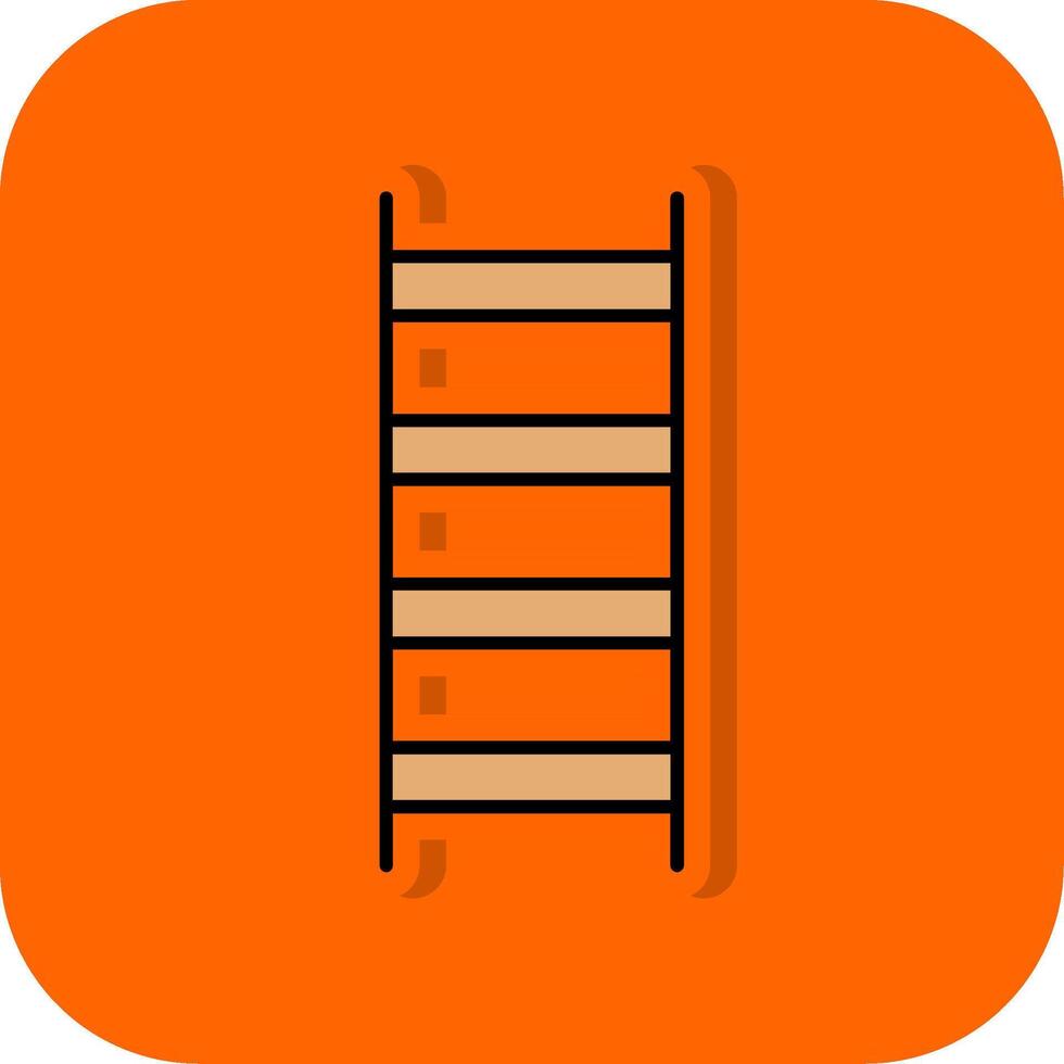 escada preenchidas laranja fundo ícone vetor