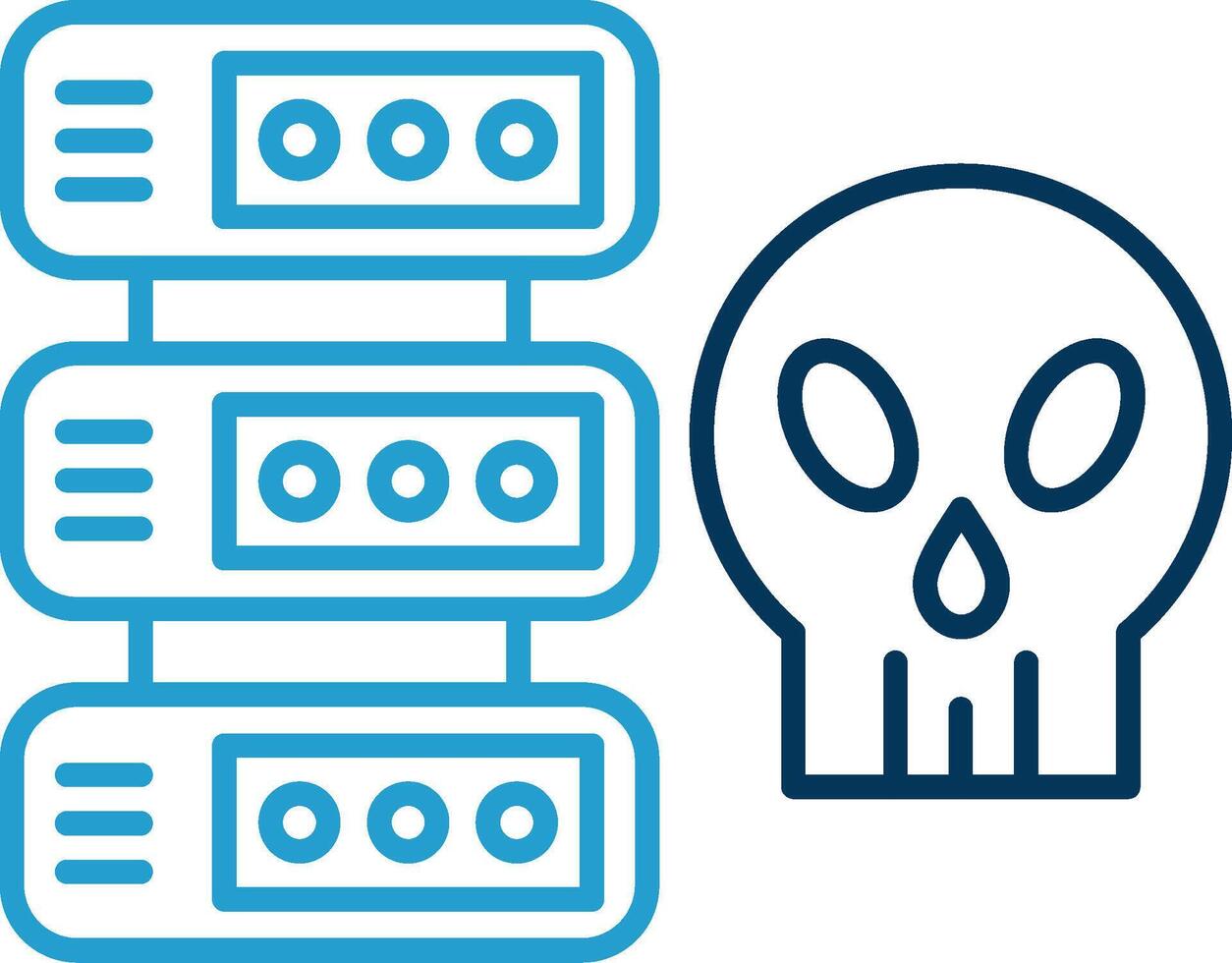 hacking linha azul dois cor ícone vetor