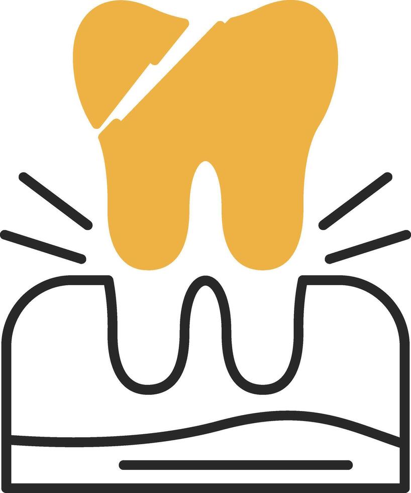 dente Extração esfolado preenchidas ícone vetor