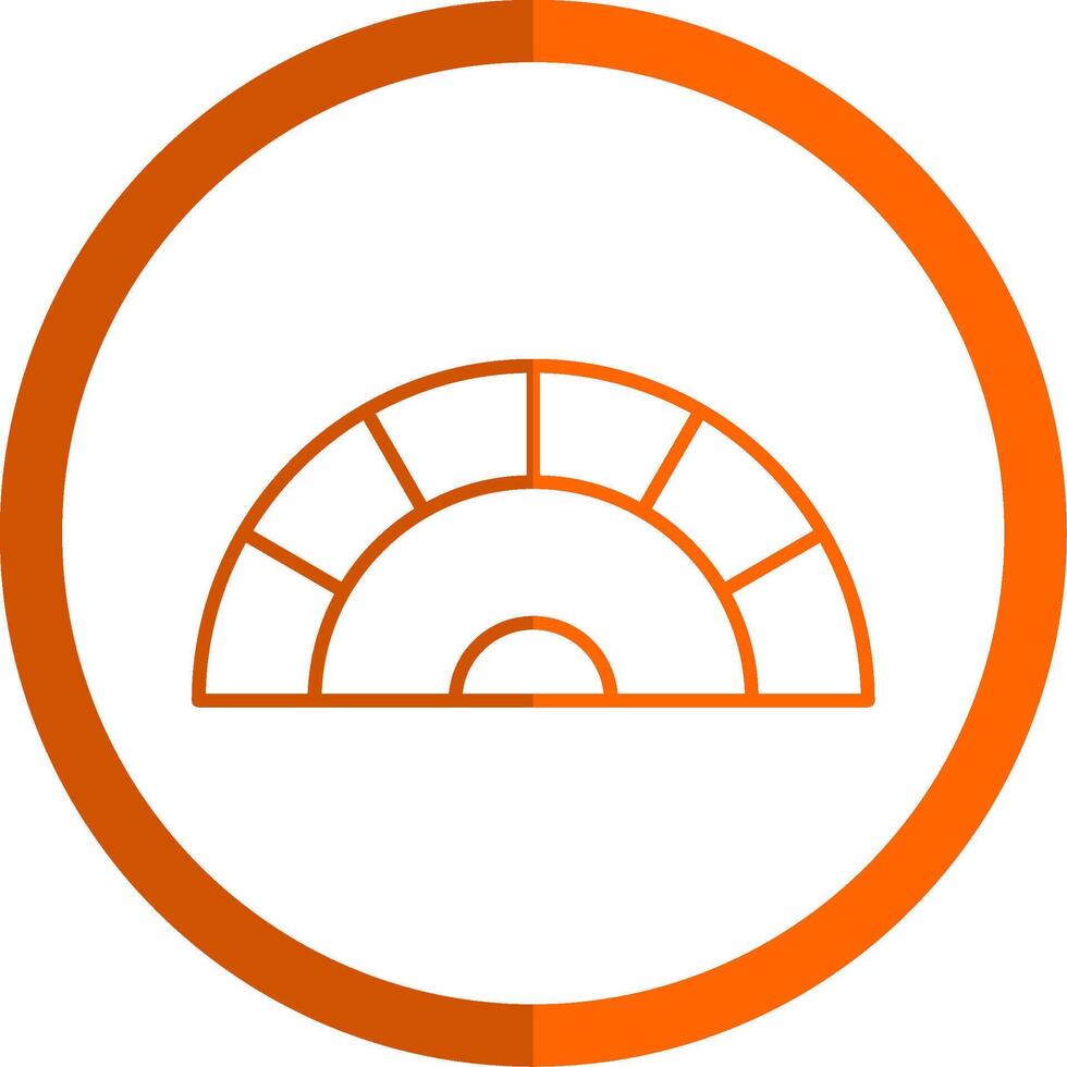 transferidor linha laranja círculo ícone vetor