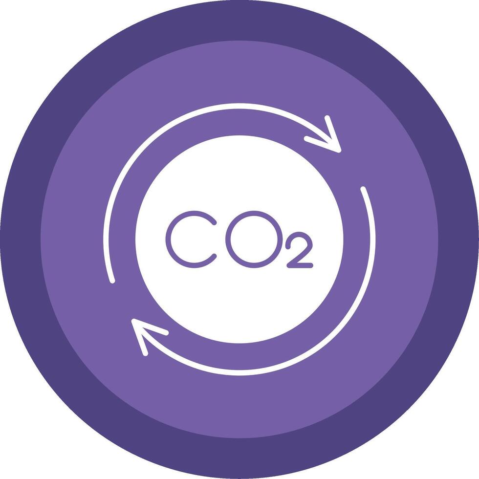 carbono ciclo glifo multi círculo ícone vetor