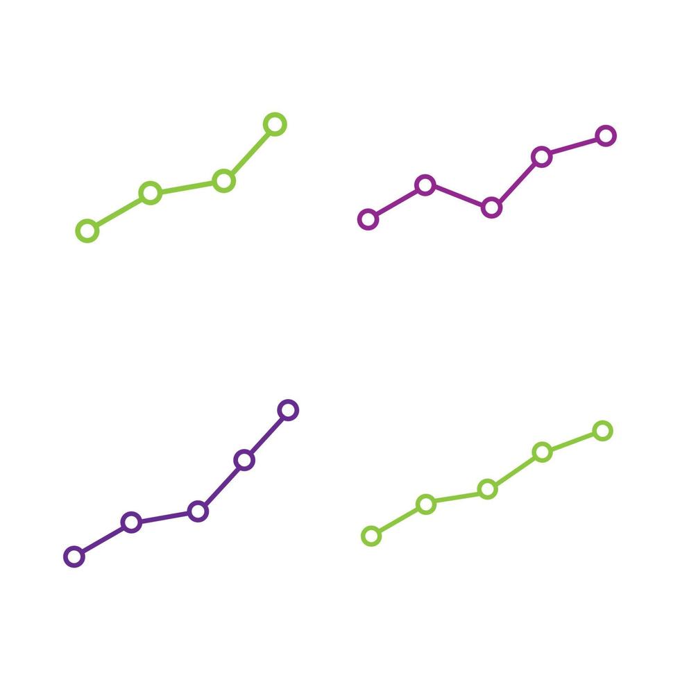 crescente gráfico ícone ilustração vetorial modelo de design vetor