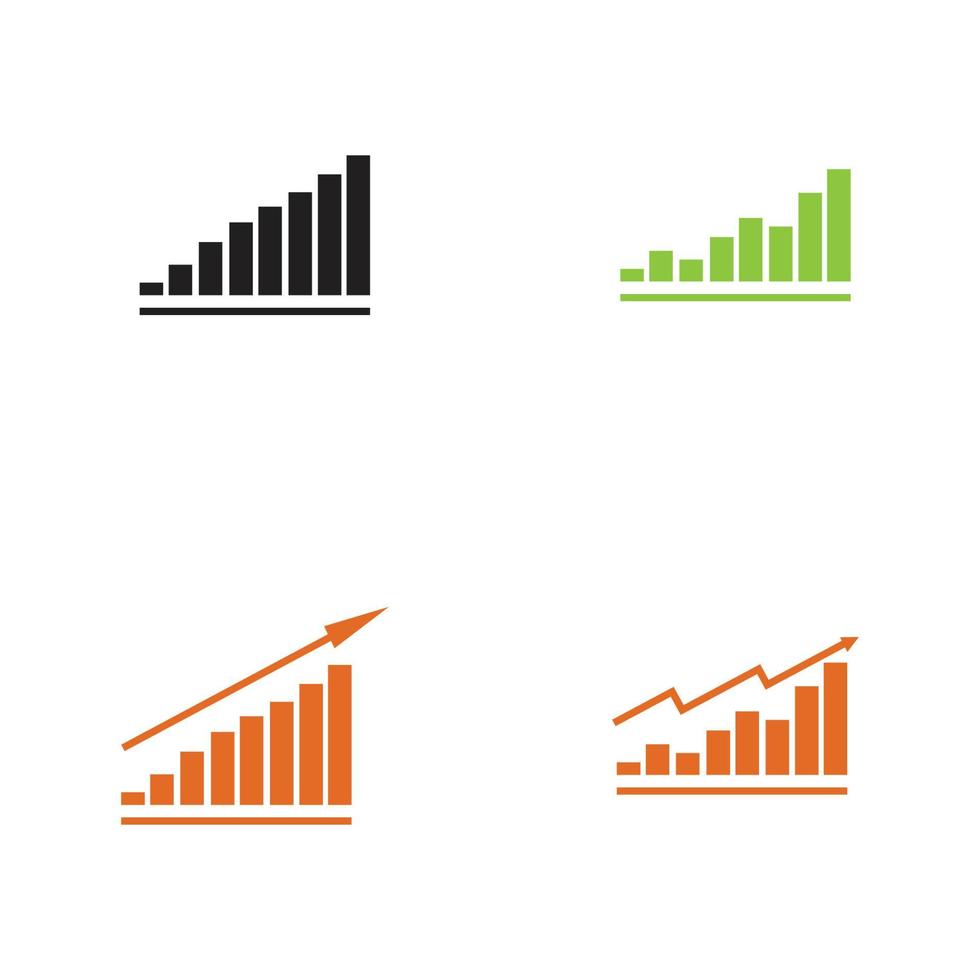 crescente gráfico ícone ilustração vetorial modelo de design vetor