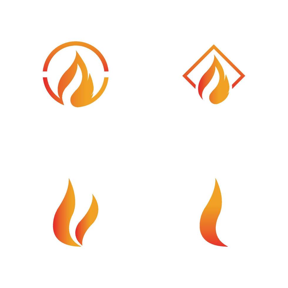fogo com ilustração de ícone de vetor de logotipo de fogo