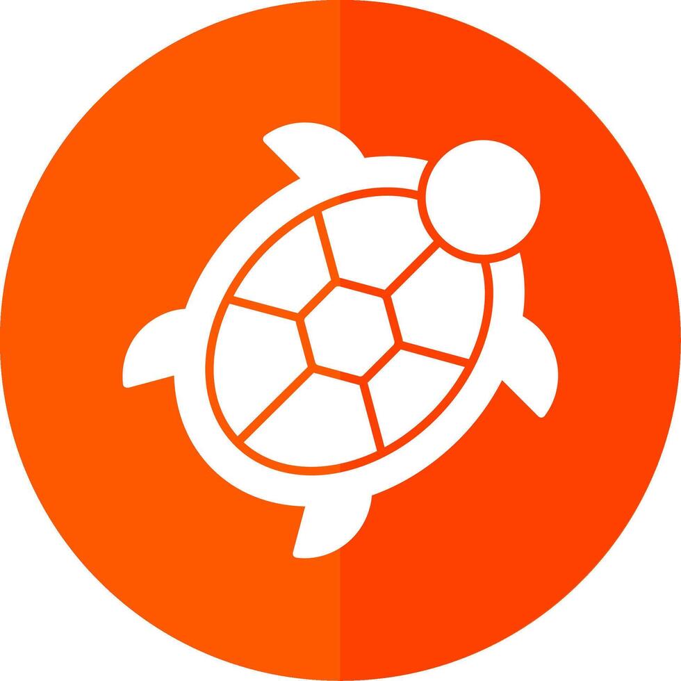 tartaruga glifo vermelho círculo ícone vetor