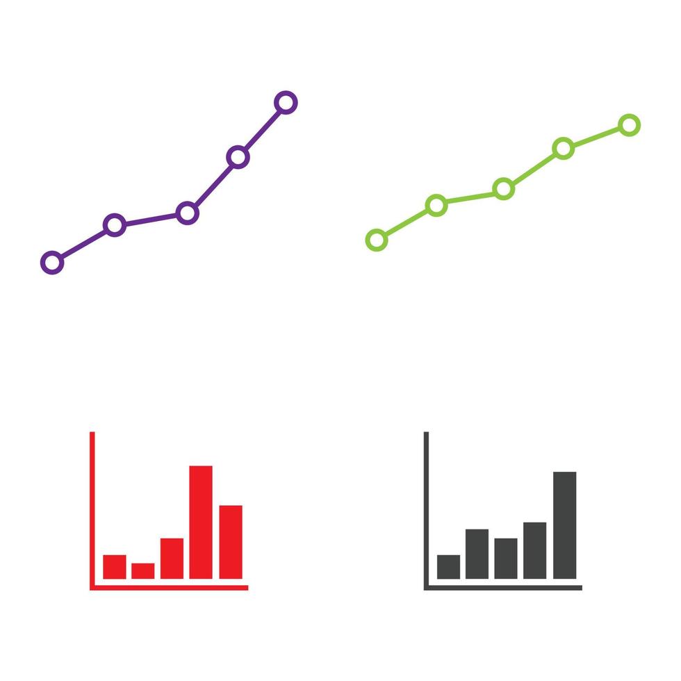 crescente gráfico ícone ilustração vetorial modelo de design vetor