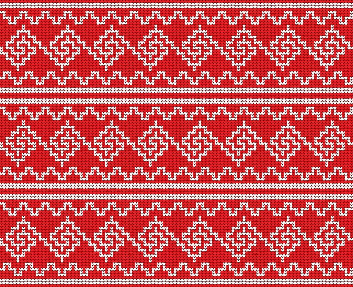 padrões de tricô bordado artesanal vetor