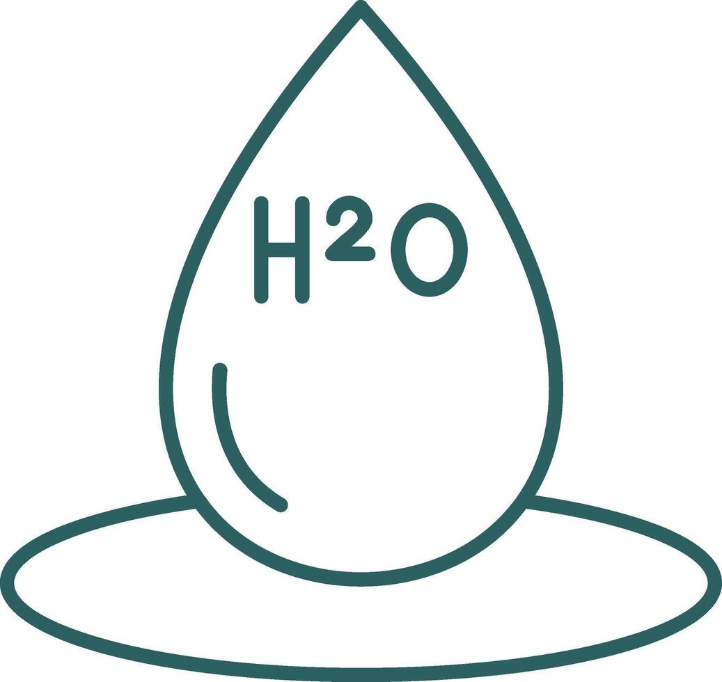 h2o linha gradiente volta canto ícone vetor