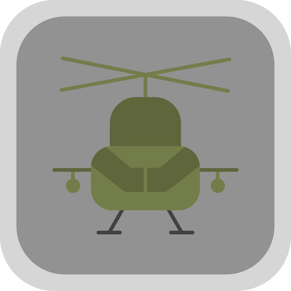 militares helicóptero plano volta canto ícone vetor