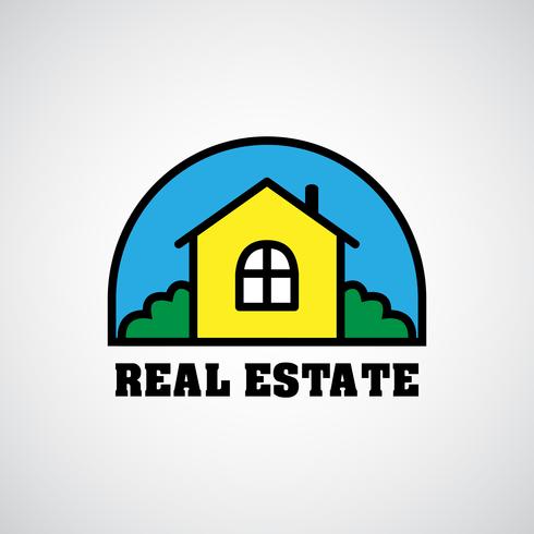 logotipo imobiliário de casa vetor