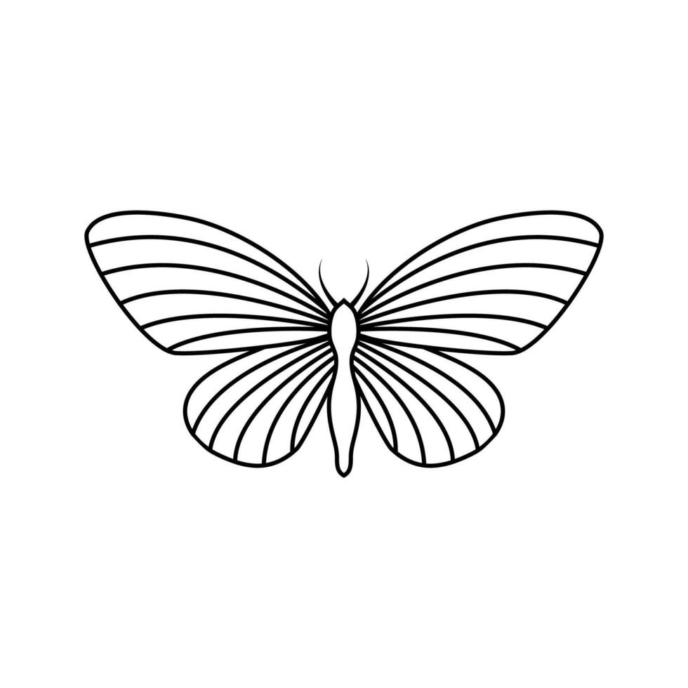 borboleta ícone dentro linha arte estilo vetor