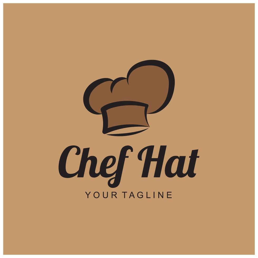 chefe de cozinha logotipo chefe de cozinha chapéu cozinhando e refeições logotipo Vektor Projeto vetor