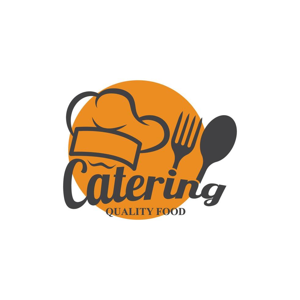 chefe de cozinha logotipo chefe de cozinha chapéu cozinhando e refeições logotipo Vektor Projeto vetor