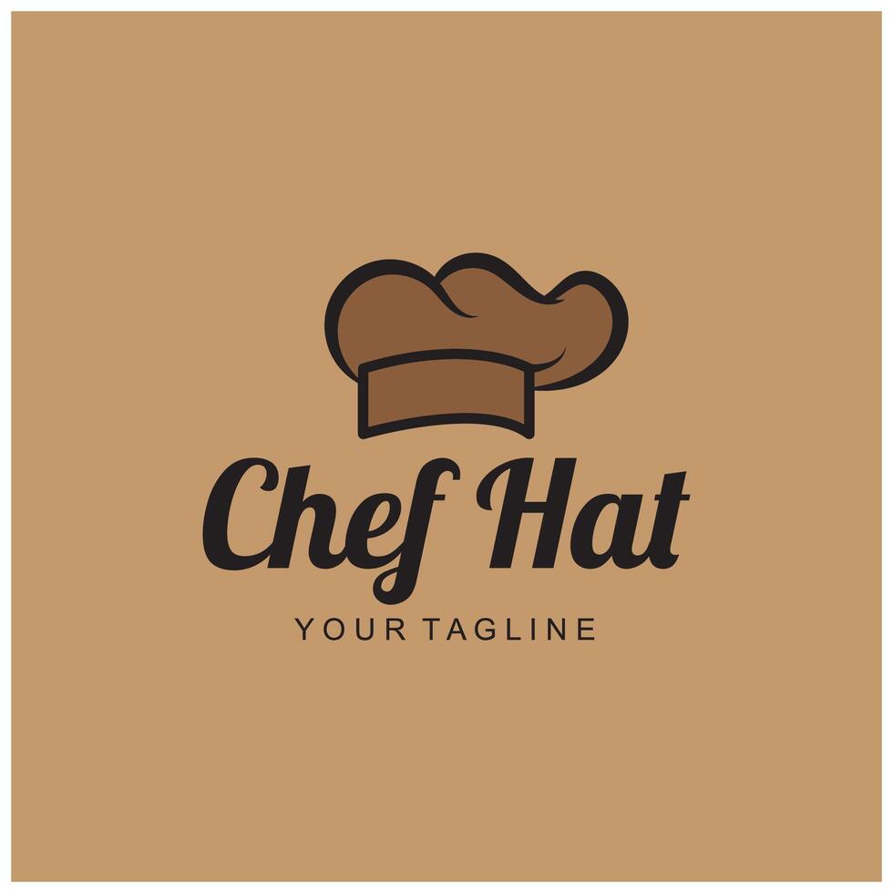 chefe de cozinha logotipo chefe de cozinha chapéu cozinhando e refeições logotipo Vektor Projeto vetor