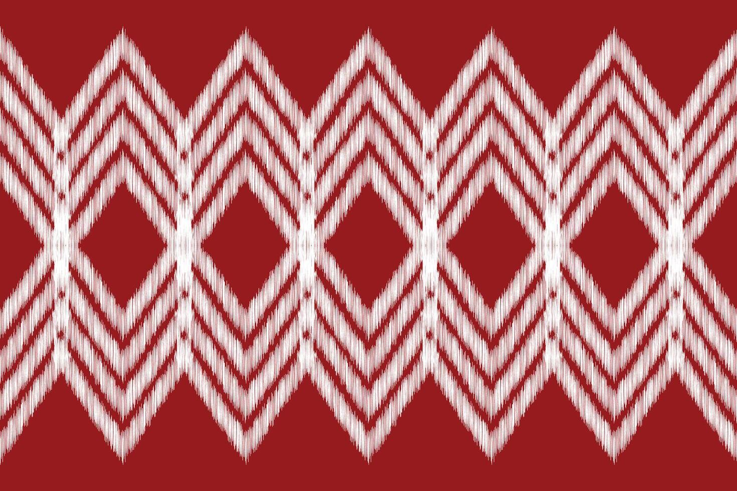 tradicional étnico ikat motivo tecido padronizar geométrico estilo.africano ikat bordado étnico oriental padronizar vermelho fundo papel de parede. abstrato, ilustração.textura, quadro, decoração. vetor
