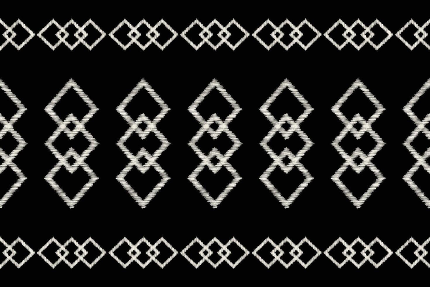 tradicional étnico ikat motivo tecido fundo padronizar geométrico .africano ikat bordado étnico oriental padronizar Preto fundo papel de parede. abstrato, ilustração.textura, quadro, decoração. vetor