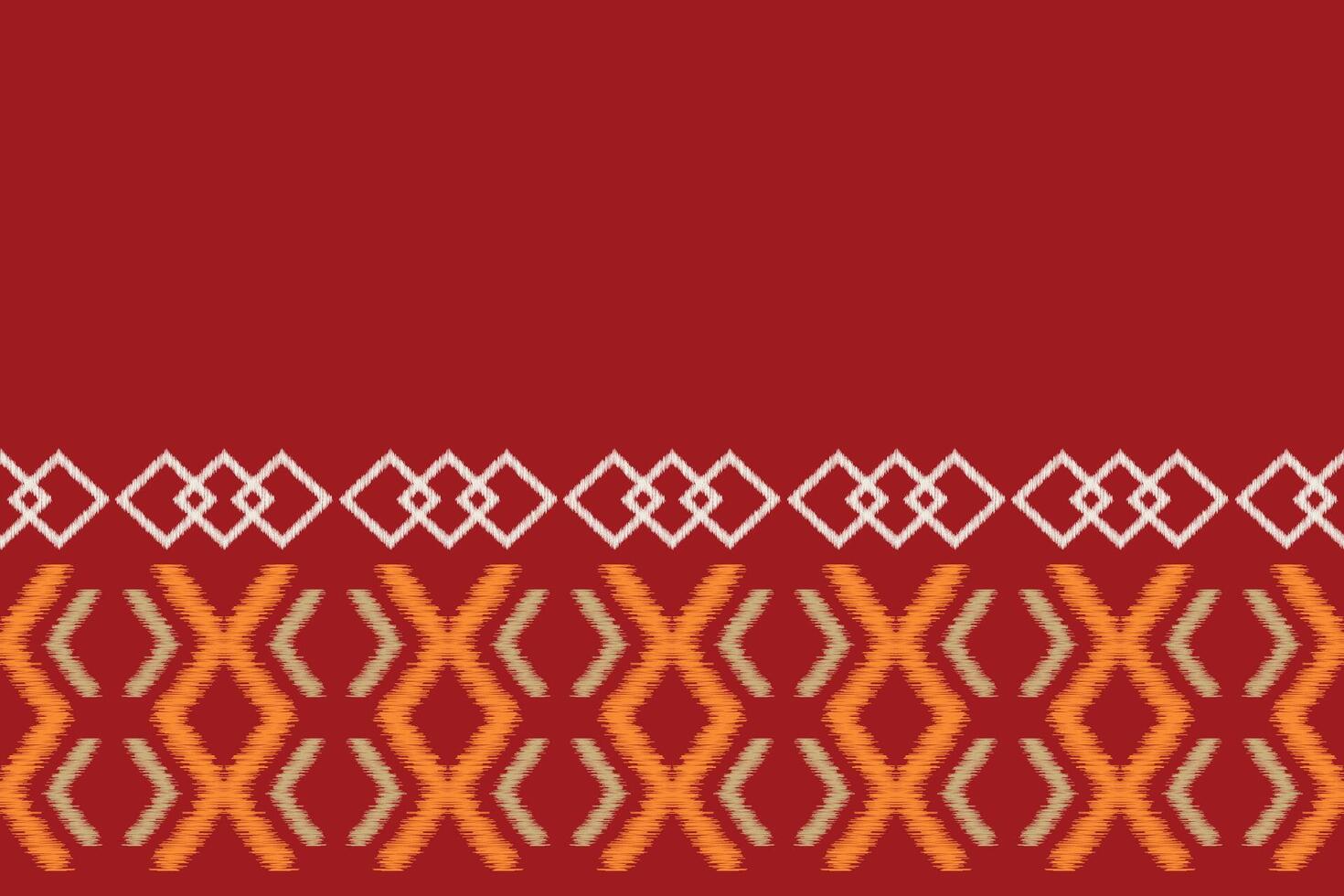 tradicional étnico ikat motivo tecido padronizar geométrico estilo.africano ikat bordado étnico oriental padronizar vermelho fundo papel de parede. abstrato, ilustração.textura, quadro, decoração. vetor