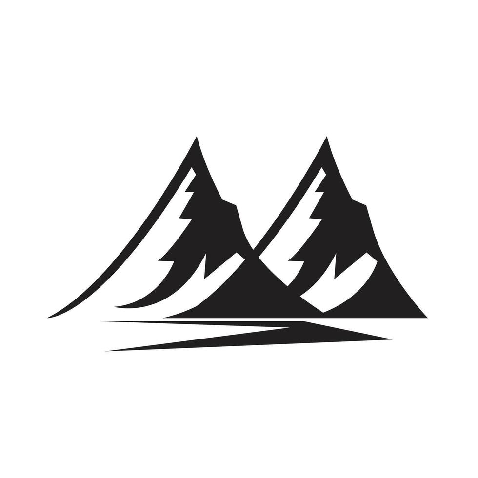 montanha logotipo modelo símbolo Projeto vetor