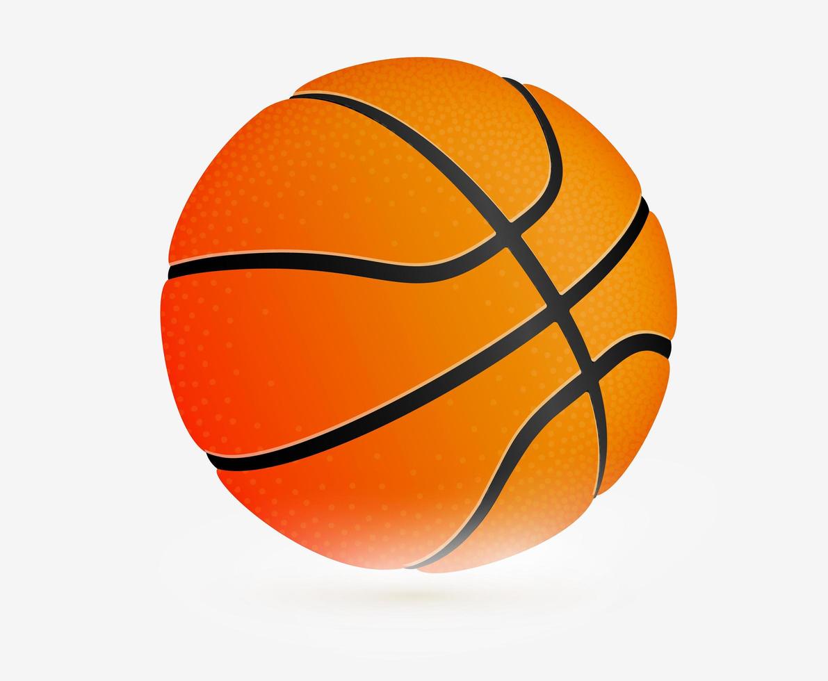 ícone do esporte. bola de basquete, modelo de logotipo plano simples. emblema moderno para notícias de esporte ou equipe. ilustração isolada do vetor. vetor
