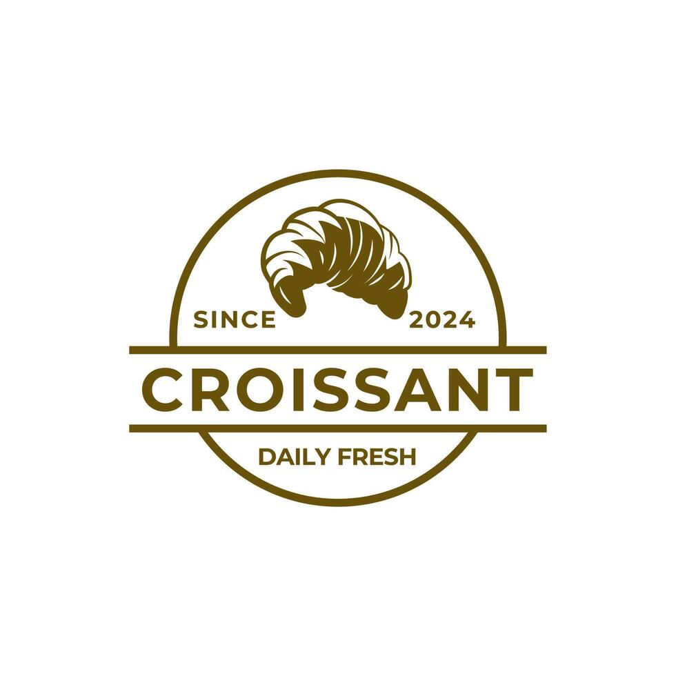 ilustração do uma padaria fazer compras logotipo ícone, com casa fez croissant vetor