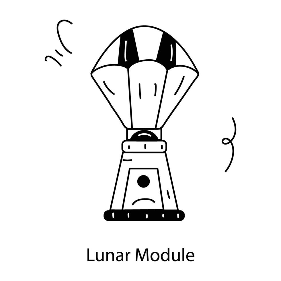 na moda lunar módulo vetor