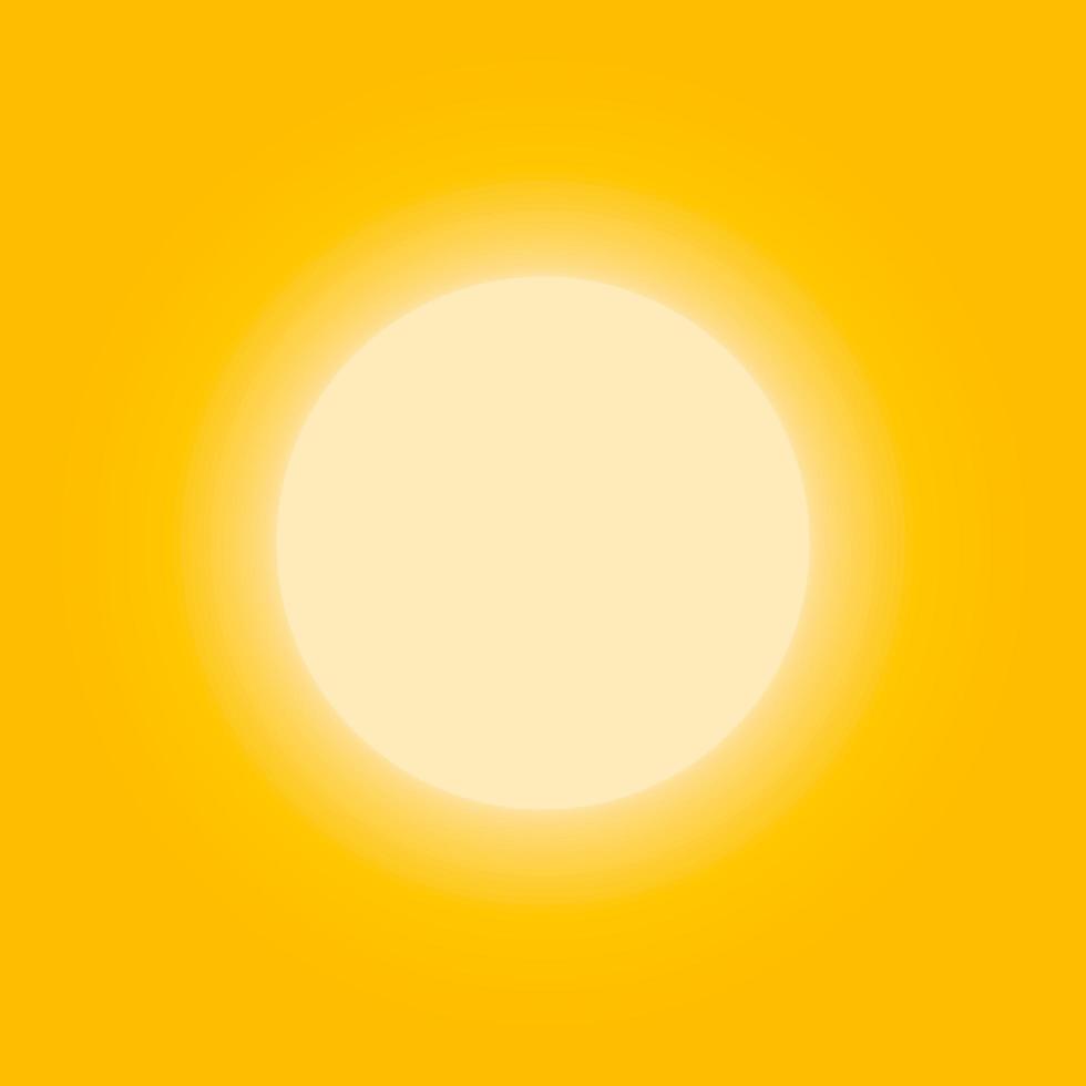 ícone de verão. forma de círculo brilhante ensolarado, o sol brilhar intensamente, modelo de logotipo simples plana. ideia de emblema de turismo moderno. projeto da bandeira do conceito, ilustração vetorial no fundo branco. vetor
