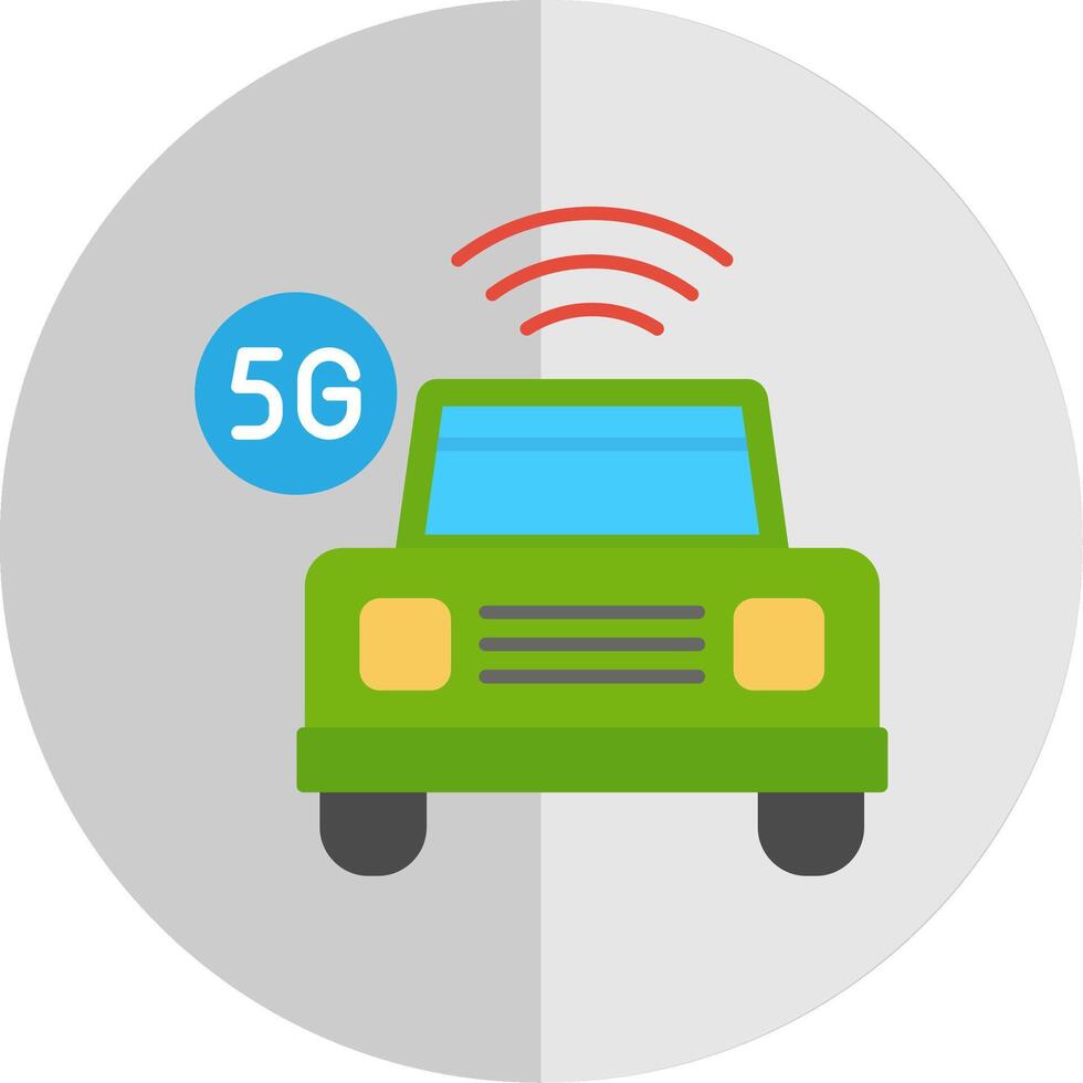 inteligente carro plano escala ícone vetor