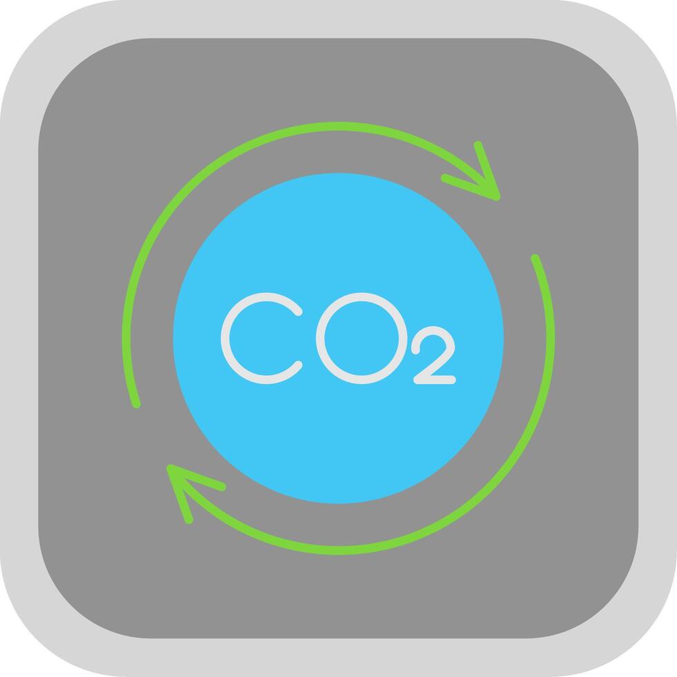 carbono ciclo plano volta canto ícone vetor