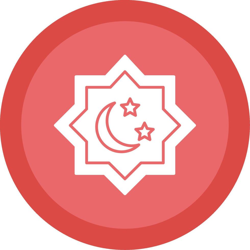 islâmico Estrela glifo multi círculo ícone vetor