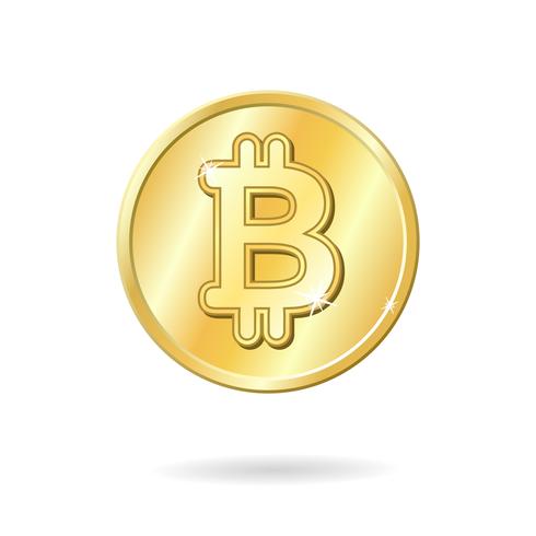 Sinal de moeda Bitcoin vetor