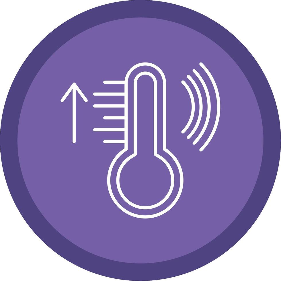 inteligente temperatura linha multi círculo ícone vetor