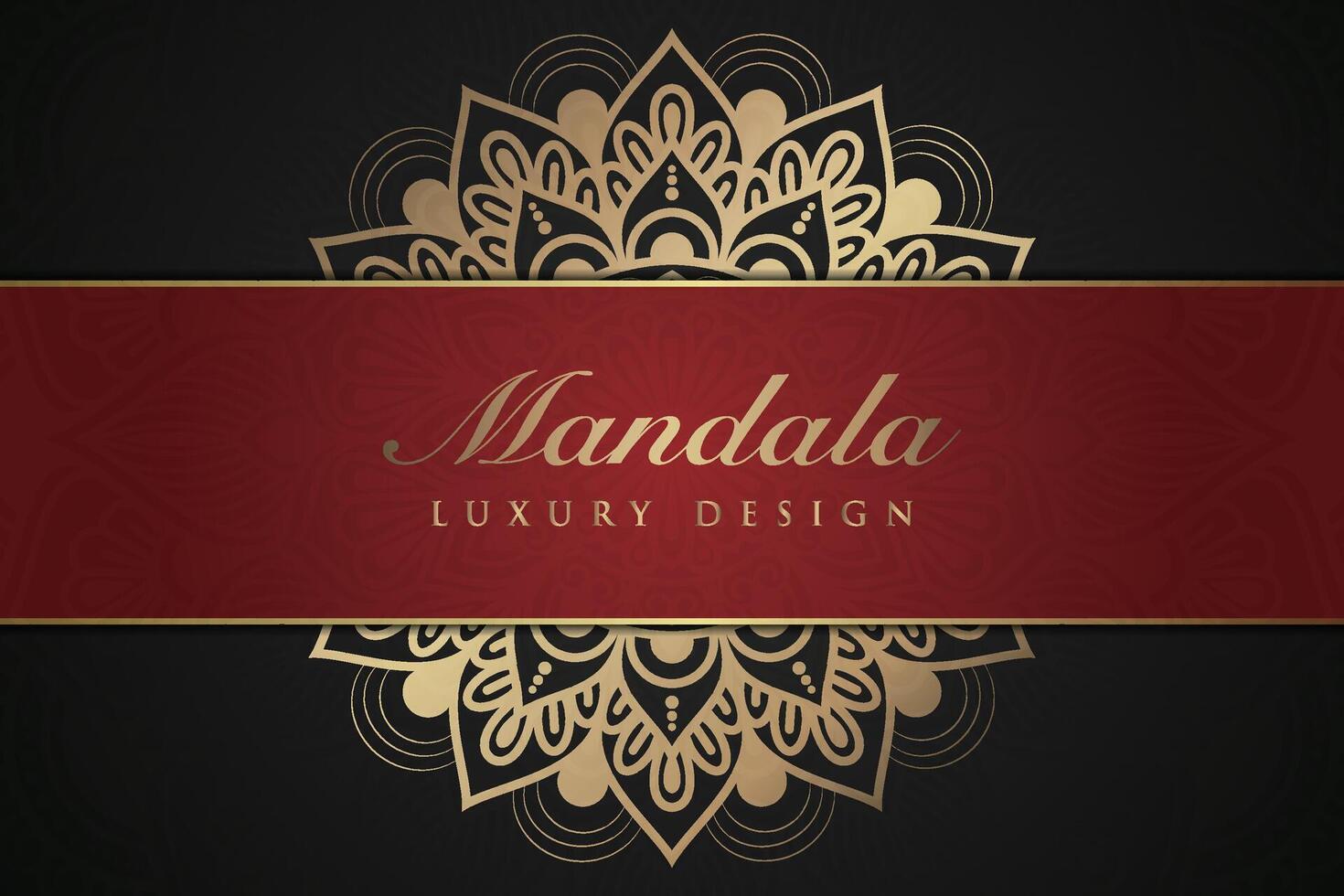 luxuoso mandala fundo e bandeira projeto, adequado para Projeto modelos para cumprimento cartões vetor