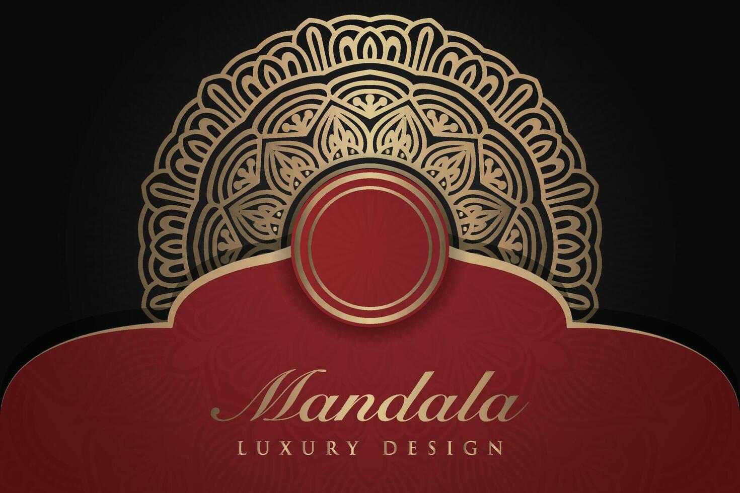 luxuoso mandala fundo e bandeira projeto, adequado para Projeto modelos para cumprimento cartões vetor