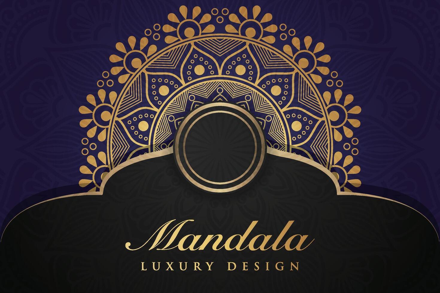 luxuoso mandala fundo e bandeira projeto, adequado para Projeto modelos para cumprimento cartões vetor