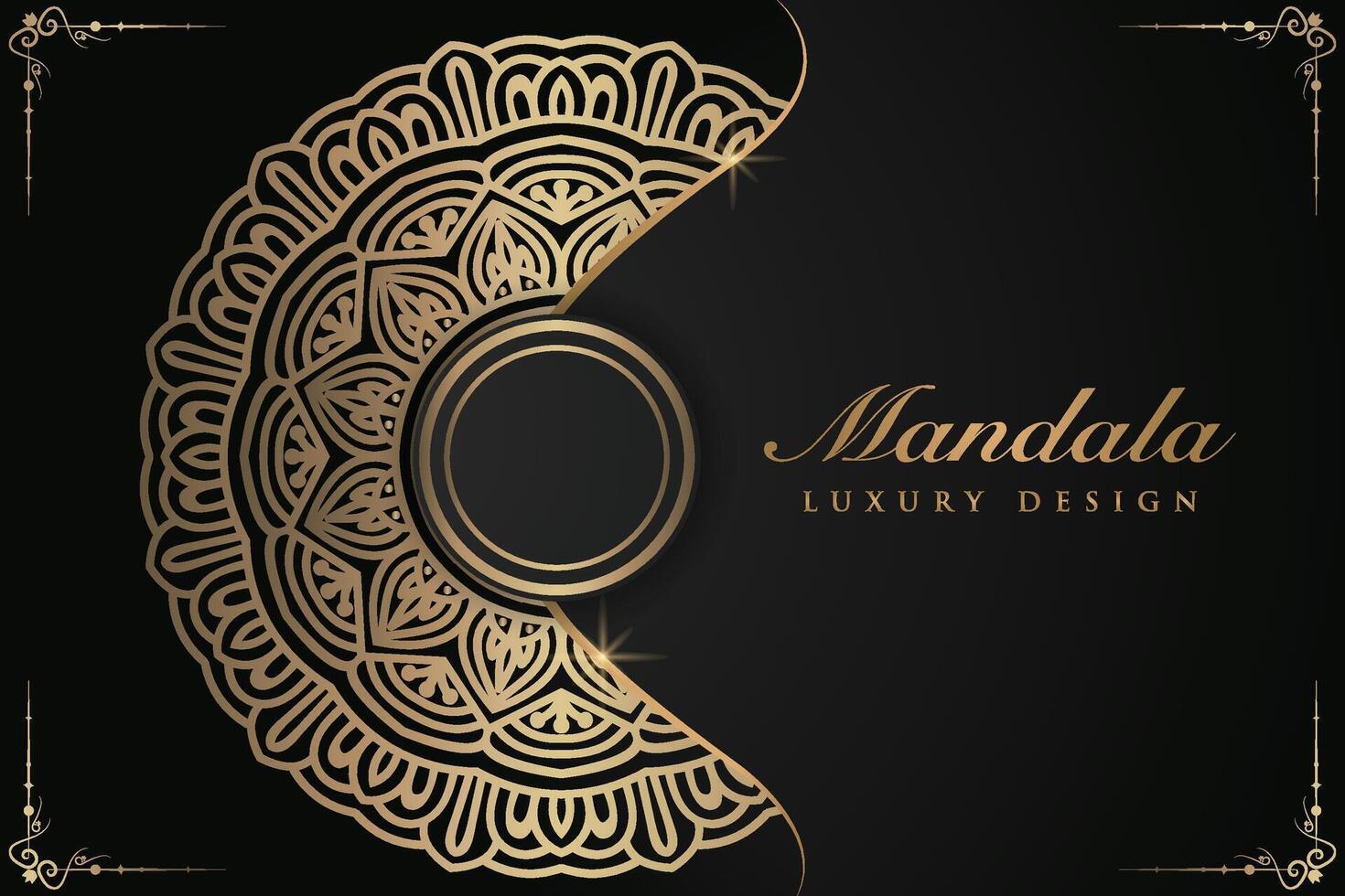 luxuoso mandala fundo e bandeira projeto, adequado para Projeto modelos para cumprimento cartões vetor